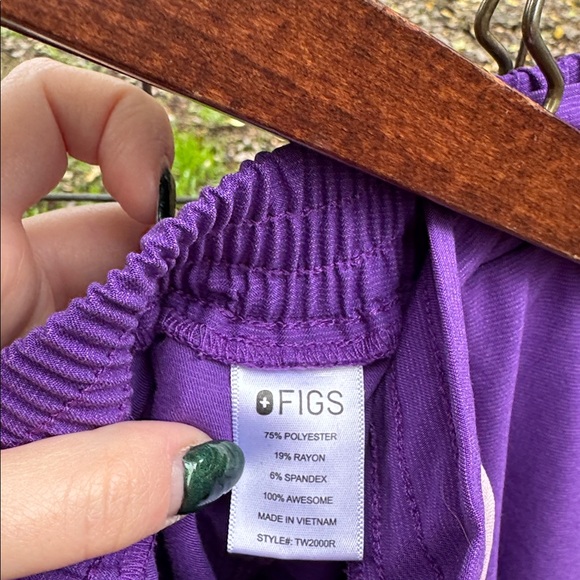 Figs Purple Drawstring Pants - Picture 6 of 6